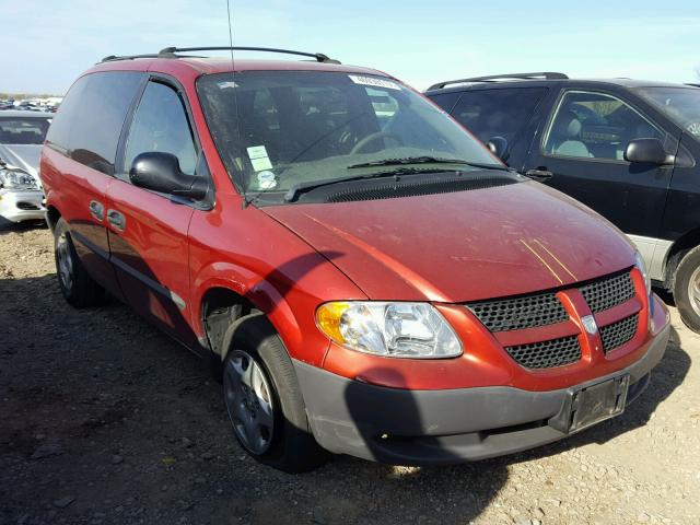 1B4GP25382B655455 - 2002 DODGE CARAVAN SE RED photo 1