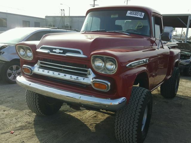 3A59S136101 - 1959 CHEVROLET APACHE RED photo 2