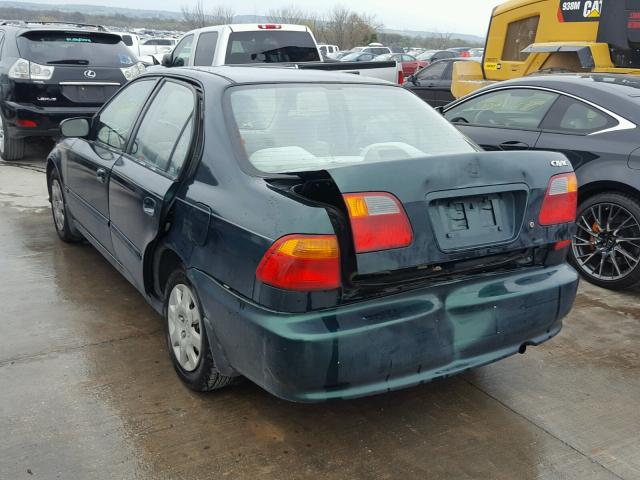 2HGEJ6613YH576888 - 2000 HONDA CIVIC BASE GREEN photo 3