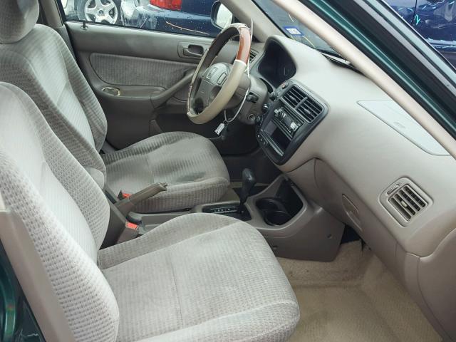 2HGEJ6613YH576888 - 2000 HONDA CIVIC BASE GREEN photo 5