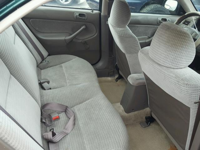 2HGEJ6613YH576888 - 2000 HONDA CIVIC BASE GREEN photo 6