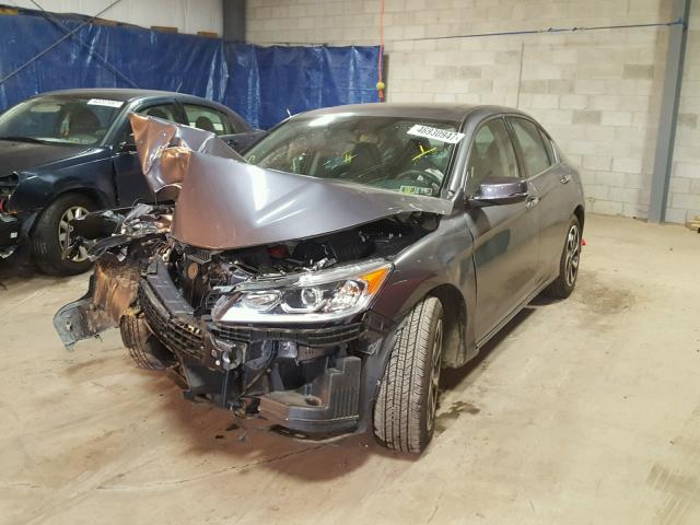 1HGCR3F86GA029655 - 2016 HONDA ACCORD EXL GRAY photo 2