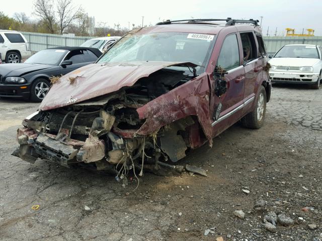 1J8HR58N48C212585 - 2008 JEEP GRAND CHER RED photo 2