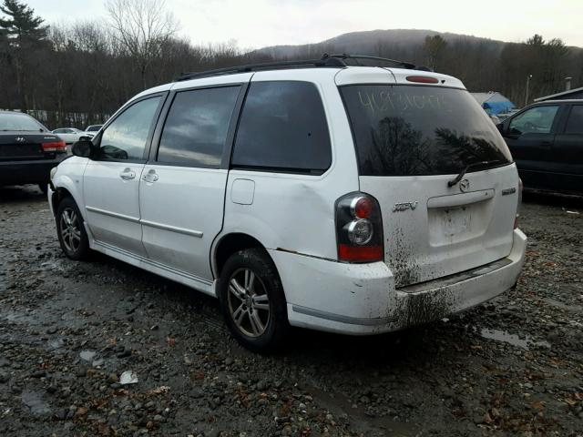 JM3LW28A640519104 - 2004 MAZDA MPV WAGON WHITE photo 3