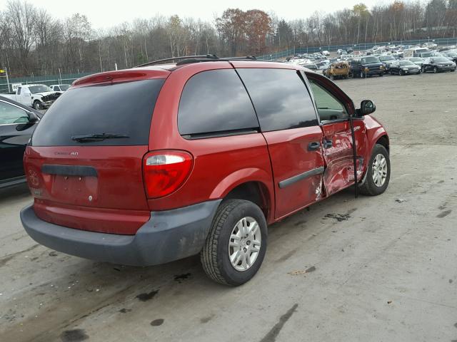 1D4GP25R06B738975 - 2006 DODGE CARAVAN SE RED photo 4