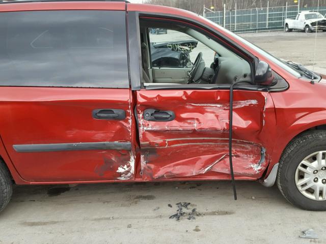 1D4GP25R06B738975 - 2006 DODGE CARAVAN SE RED photo 9