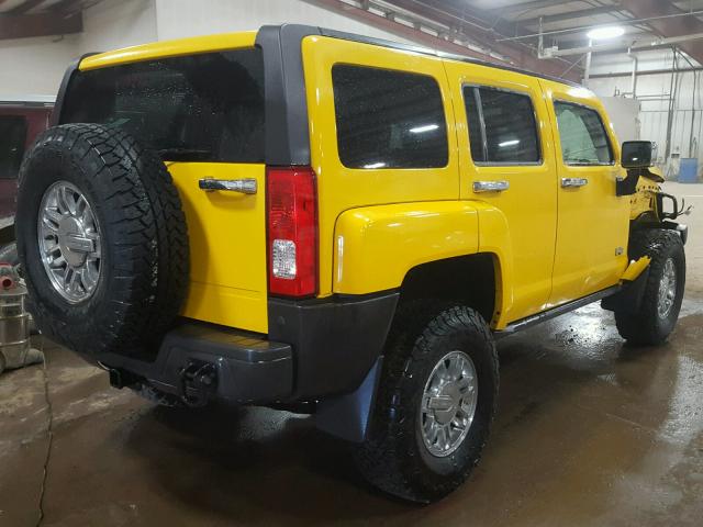 5GTDN13EX78125365 - 2007 HUMMER H3 YELLOW photo 4