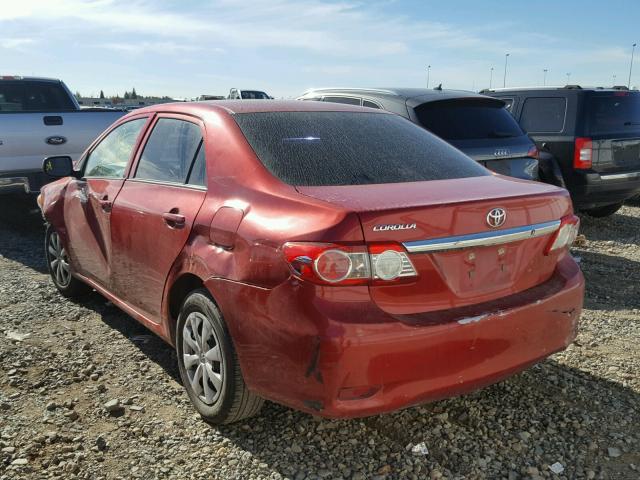 5YFBU4EE1DP204455 - 2013 TOYOTA COROLLA BA RED photo 3