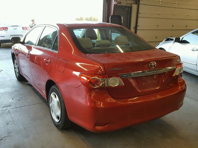 2T1BU4EE8BC592880 - 2011 TOYOTA COROLLA BA RED photo 3