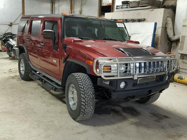 5GRGN23U54H103804 - 2004 HUMMER H2 MAROON photo 1