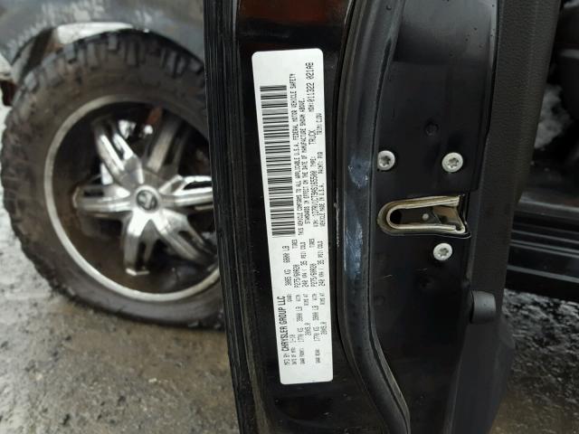 1D7RV1CT9AS165500 - 2010 DODGE RAM 1500 BLACK photo 10