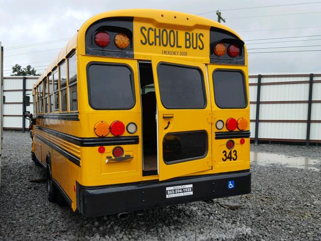 1BAKBCPH7EF303954 - 2014 BLUE BIRD SCHOOL BUS YELLOW photo 3