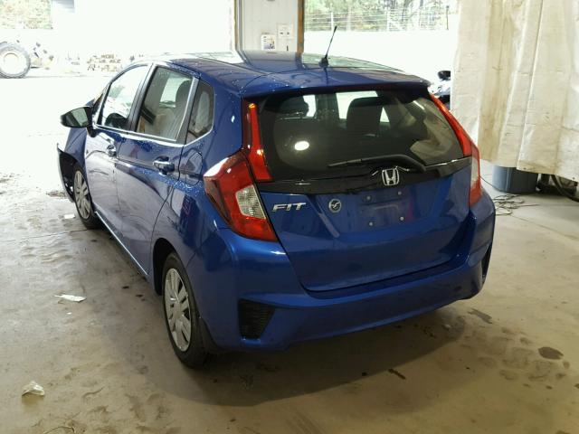 JHMGK5H52HS005205 - 2017 HONDA FIT LX BLUE photo 3