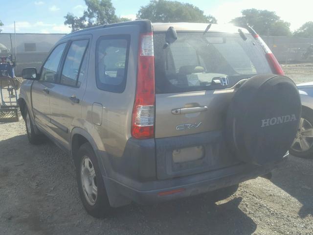 JHLRD68585C002277 - 2005 HONDA CR-V TAN photo 3