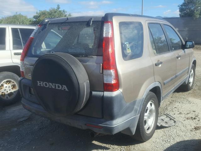 JHLRD68585C002277 - 2005 HONDA CR-V TAN photo 4