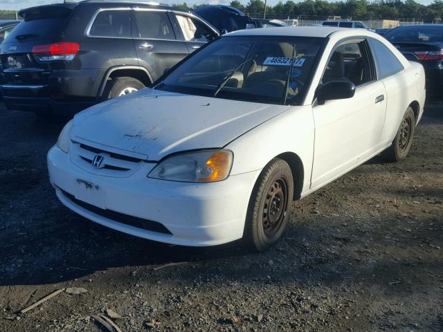 1HGEM21551L039202 - 2001 HONDA CIVIC LX WHITE photo 2