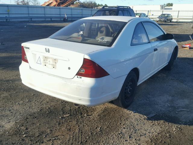 1HGEM21551L039202 - 2001 HONDA CIVIC LX WHITE photo 4