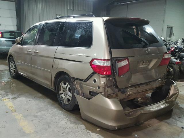 5FNRL38637B429363 - 2007 HONDA ODYSSEY EX GOLD photo 3