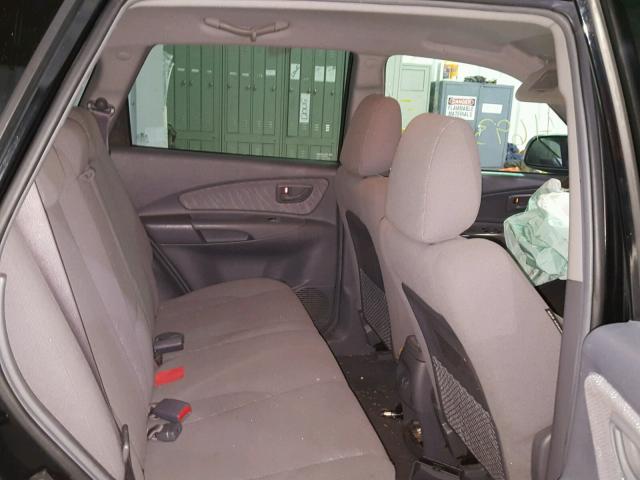 KM8JM12B25U072455 - 2005 HYUNDAI TUCSON GL BLACK photo 6