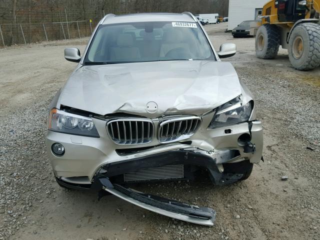 5UXWX9C5XE0D30139 - 2014 BMW X3 XDRIVE2 SILVER photo 9