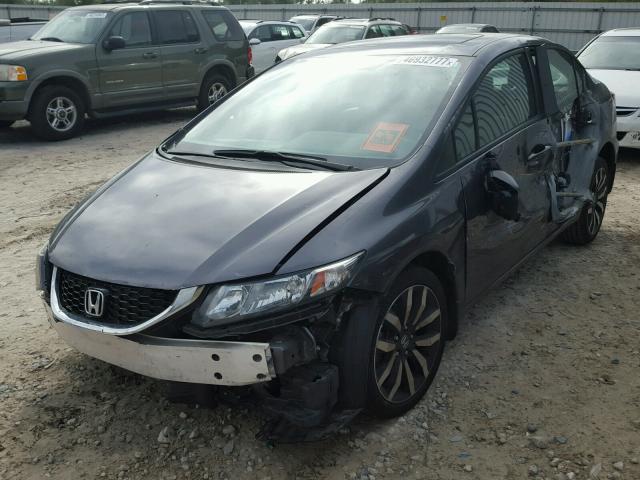 19XFB2F92FE074705 - 2015 HONDA CIVIC EXL CHARCOAL photo 2