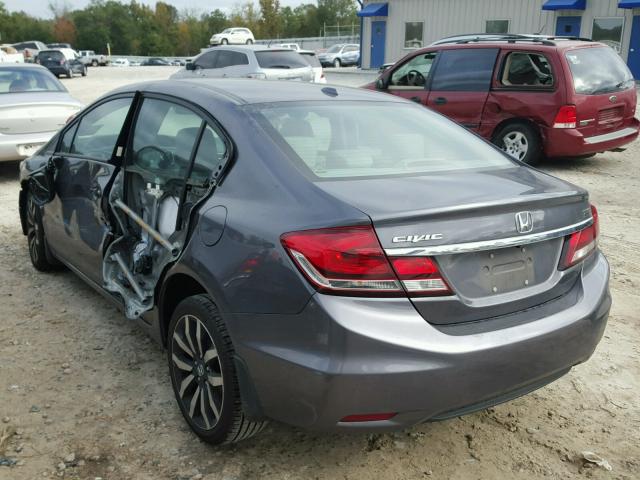 19XFB2F92FE074705 - 2015 HONDA CIVIC EXL CHARCOAL photo 3