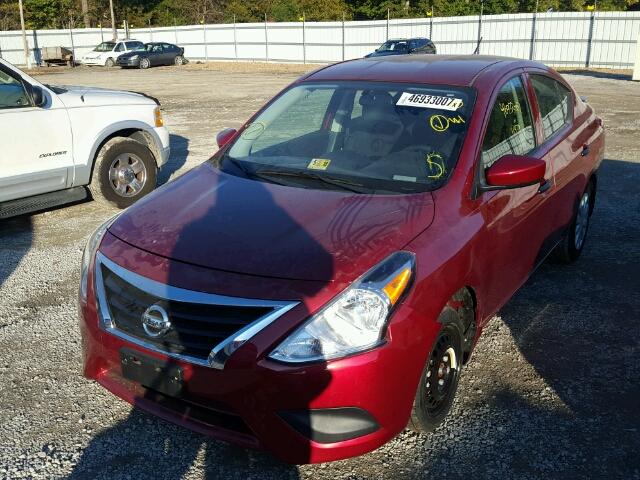 3N1CN7AP1GL889667 - 2016 NISSAN VERSA S RED photo 2