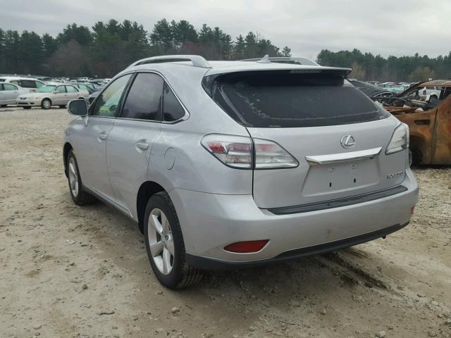 2T2BK1BA7BC104374 - 2011 LEXUS RX 350 SILVER photo 3