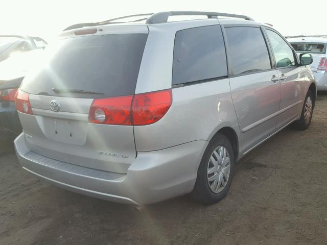 5TDZK23C99S270969 - 2009 TOYOTA SIENNA SILVER photo 4