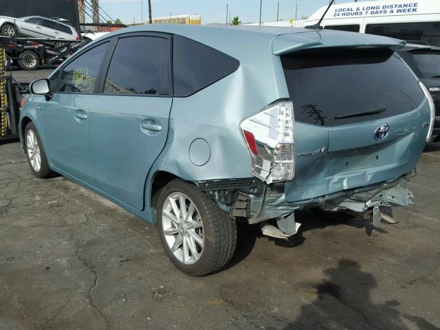 JTDZN3EUXD3240229 - 2013 TOYOTA PRIUS V GREEN photo 3