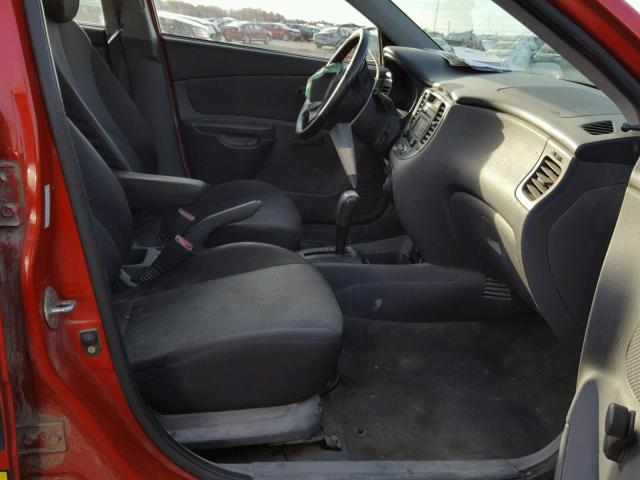 KNADE223896583219 - 2009 KIA RIO BASE RED photo 5