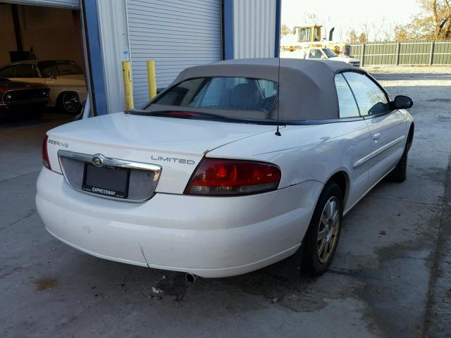 1C3EL65RX4N161329 - 2004 CHRYSLER SEBRING LI WHITE photo 4