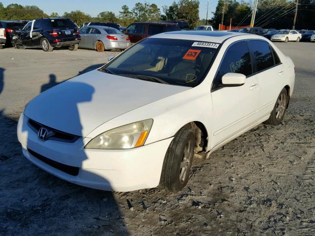 1HGCM66825A043193 - 2005 HONDA ACCORD EX WHITE photo 2