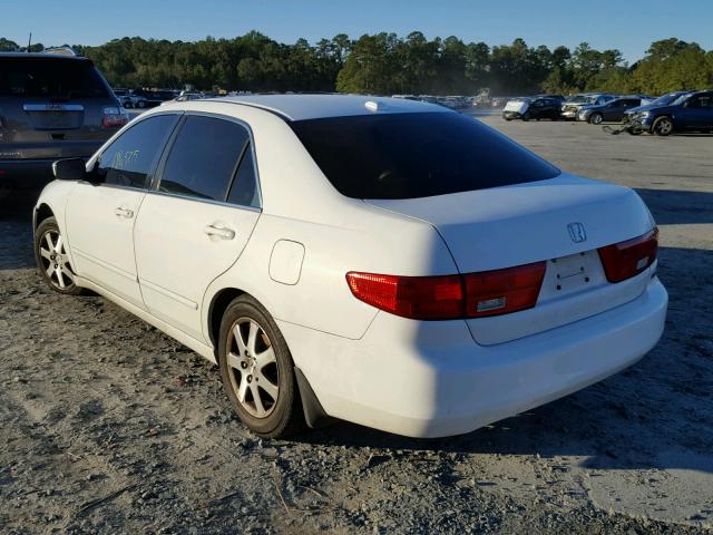 1HGCM66825A043193 - 2005 HONDA ACCORD EX WHITE photo 3