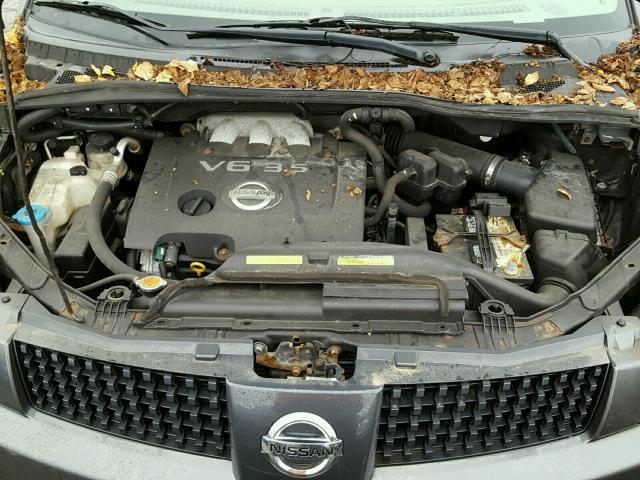 5N1BV28U65N101756 - 2005 NISSAN QUEST S GRAY photo 7