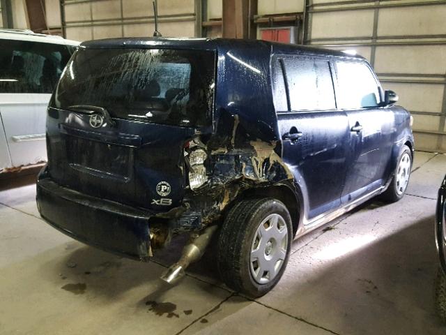 JTLKE50E381049237 - 2008 SCION XB BLUE photo 4