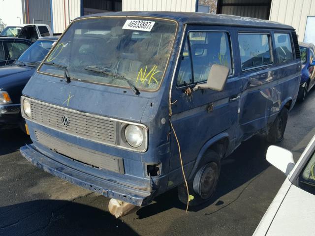 WV2YB025XEH102292 - 1984 VOLKSWAGEN VANAGON BU BLUE photo 2