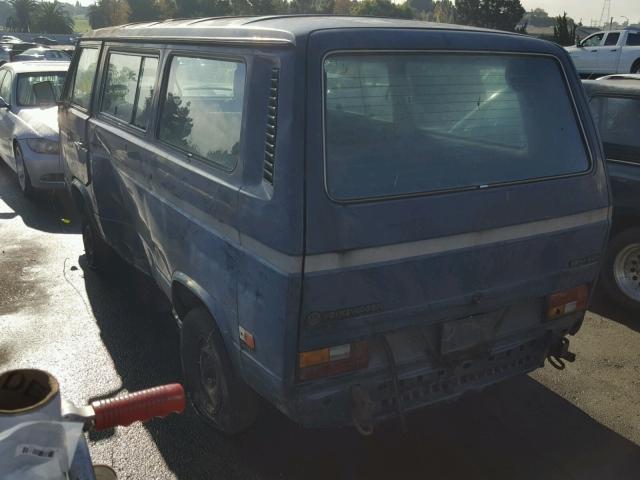 WV2YB025XEH102292 - 1984 VOLKSWAGEN VANAGON BU BLUE photo 3