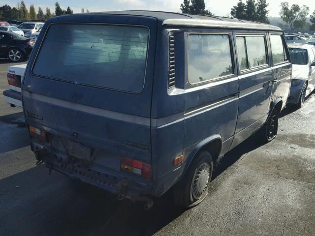 WV2YB025XEH102292 - 1984 VOLKSWAGEN VANAGON BU BLUE photo 4