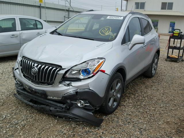 KL4CJBSB5DB128159 - 2013 BUICK ENCORE CON SILVER photo 2