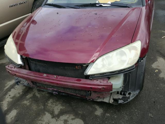 2HGES26754H553360 - 2004 HONDA CIVIC EX BURGUNDY photo 9