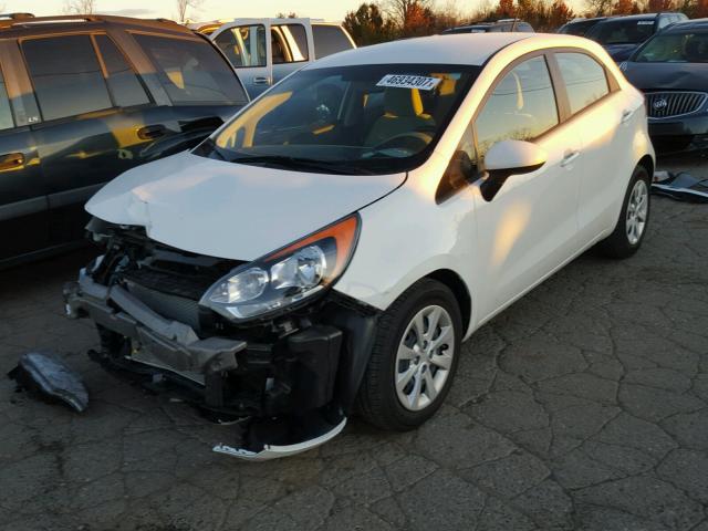 KNADM5A36D6261788 - 2013 KIA RIO LX WHITE photo 2