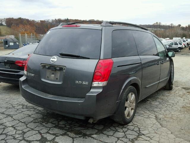 5N1BV28U84N350655 - 2004 NISSAN QUEST S BLUE photo 4