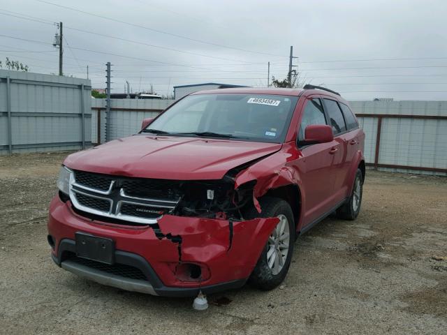 3C4PDCBG8FT577255 - 2015 DODGE JOURNEY SX RED photo 2