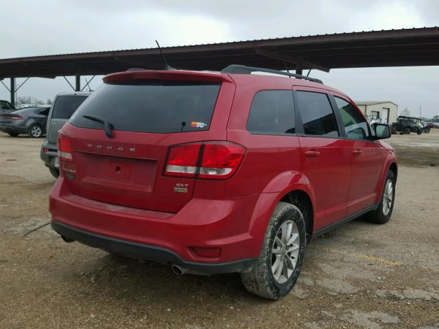 3C4PDCBG8FT577255 - 2015 DODGE JOURNEY SX RED photo 4