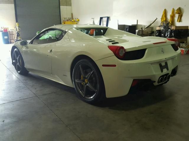 ZFF68NHA8F0204844 - 2015 FERRARI 458 SPIDER WHITE photo 3