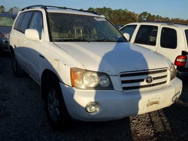 JTEGF21A920048823 - 2002 TOYOTA HIGHLANDER WHITE photo 1