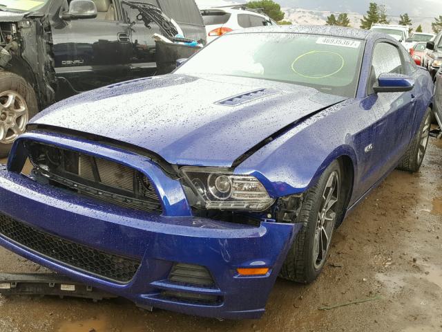 1ZVBP8CF3D5221665 - 2013 FORD MUSTANG GT BLUE photo 2