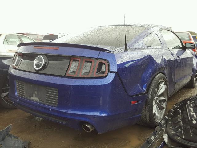 1ZVBP8CF3D5221665 - 2013 FORD MUSTANG GT BLUE photo 4