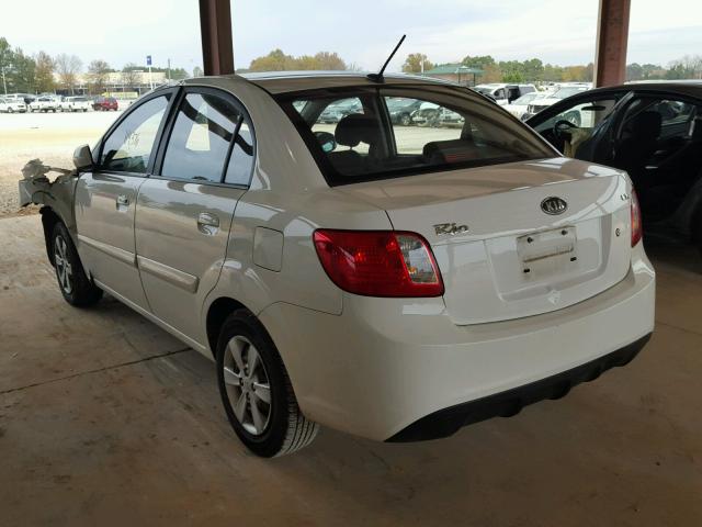 KNADH4A3XA6647138 - 2010 KIA RIO LX WHITE photo 3